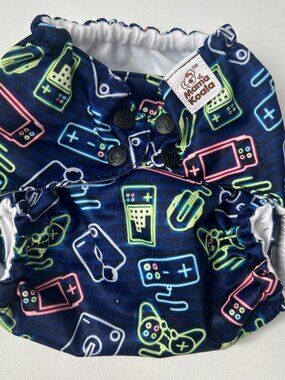 NEW Mama Koala Pocket Cloth Diaper OS Retro Video Games No Insert